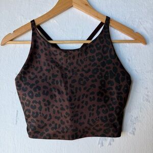 GAP Fit Leopard Print Tank Top - Brown & Black